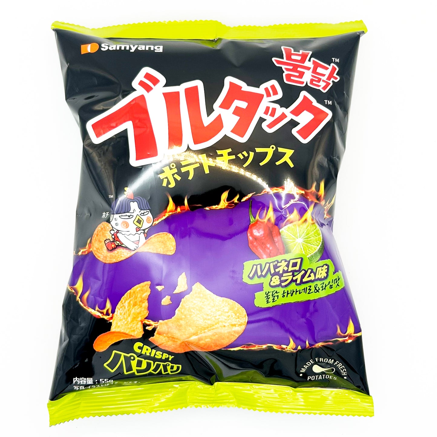 ブルダックポテトチップスハバネロライム味